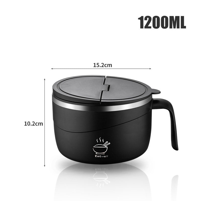 ⏳DERNIER JOUR DE SOLDES 50 % DE RÉDUCTION💕Bol à nouilles instantanées multifonctionnel en acier inoxydable 304, grande capacité, anti-brûlure