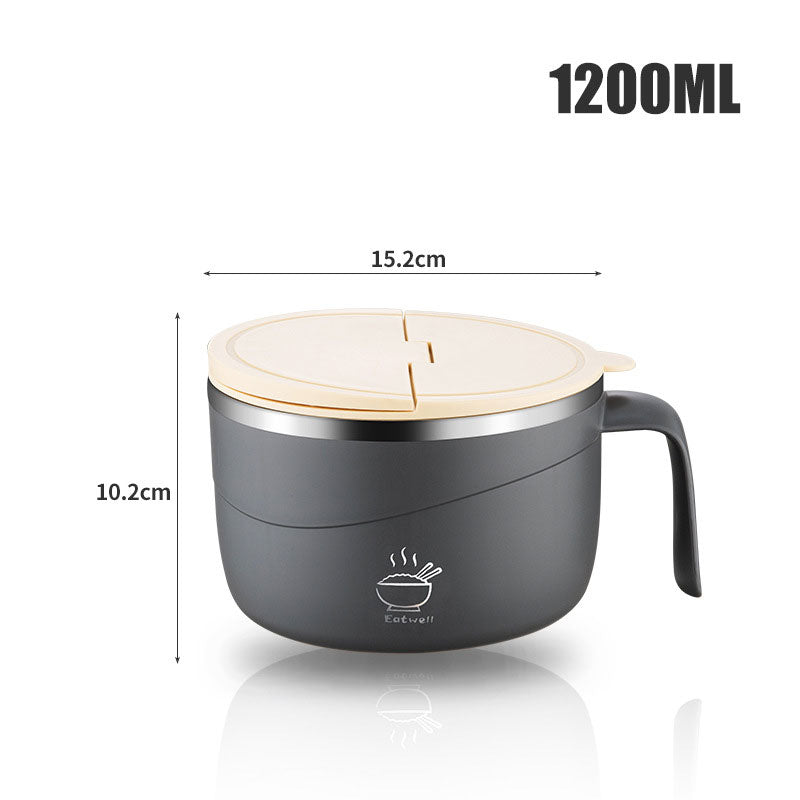 ⏳DERNIER JOUR DE SOLDES 50 % DE RÉDUCTION💕Bol à nouilles instantanées multifonctionnel en acier inoxydable 304, grande capacité, anti-brûlure
