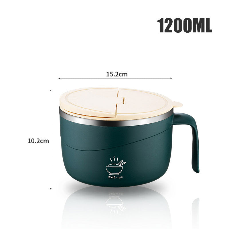 ⏳DERNIER JOUR DE SOLDES 50 % DE RÉDUCTION💕Bol à nouilles instantanées multifonctionnel en acier inoxydable 304, grande capacité, anti-brûlure