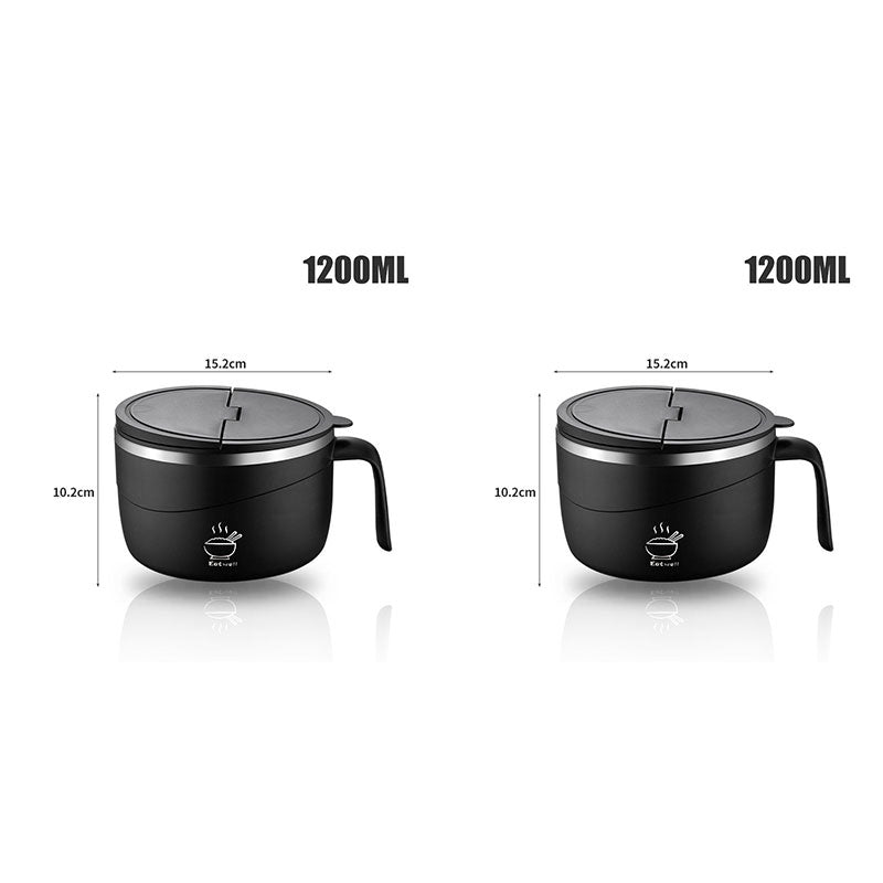 ⏳DERNIER JOUR DE SOLDES 50 % DE RÉDUCTION💕Bol à nouilles instantanées multifonctionnel en acier inoxydable 304, grande capacité, anti-brûlure