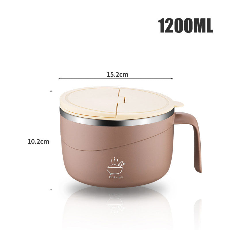 ⏳DERNIER JOUR DE SOLDES 50 % DE RÉDUCTION💕Bol à nouilles instantanées multifonctionnel en acier inoxydable 304, grande capacité, anti-brûlure