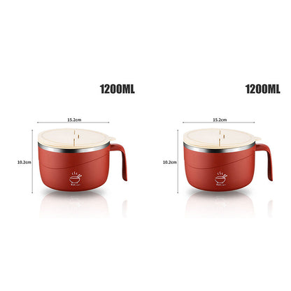 ⏳DERNIER JOUR DE SOLDES 50 % DE RÉDUCTION💕Bol à nouilles instantanées multifonctionnel en acier inoxydable 304, grande capacité, anti-brûlure