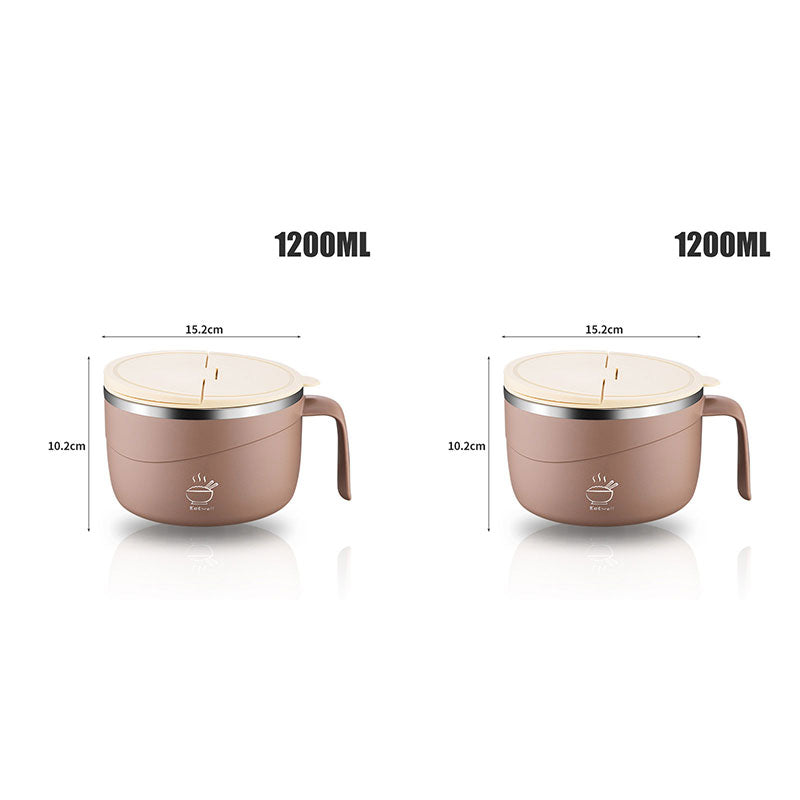 ⏳DERNIER JOUR DE SOLDES 50 % DE RÉDUCTION💕Bol à nouilles instantanées multifonctionnel en acier inoxydable 304, grande capacité, anti-brûlure