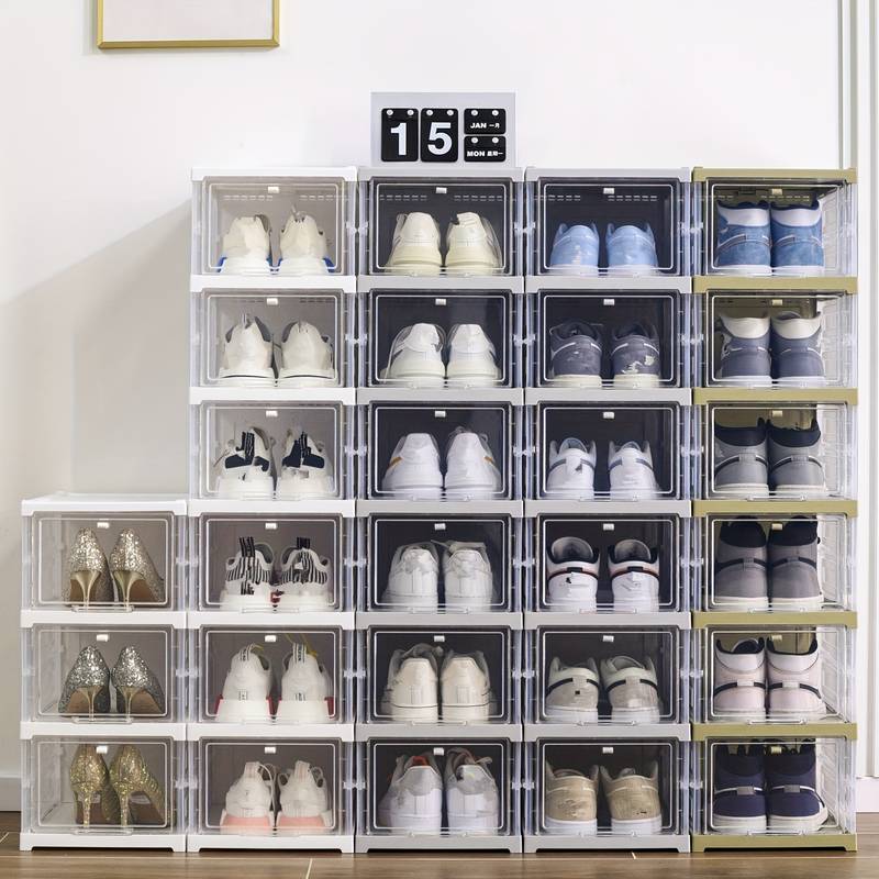 Boîte de rangement à chaussures intégrée – Installation sans outils, solide et étanche