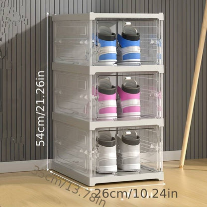 Boîte de rangement à chaussures intégrée – Installation sans outils, solide et étanche