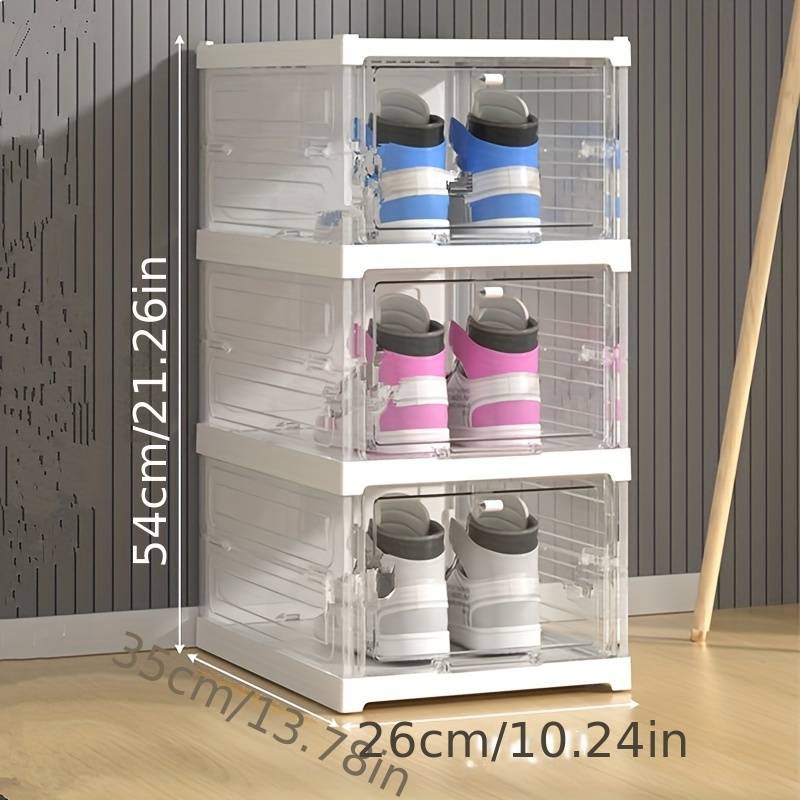 Boîte de rangement à chaussures intégrée – Installation sans outils, solide et étanche