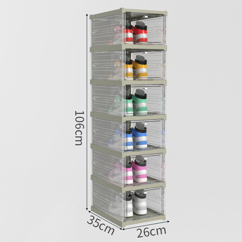 Boîte de rangement à chaussures intégrée – Installation sans outils, solide et étanche