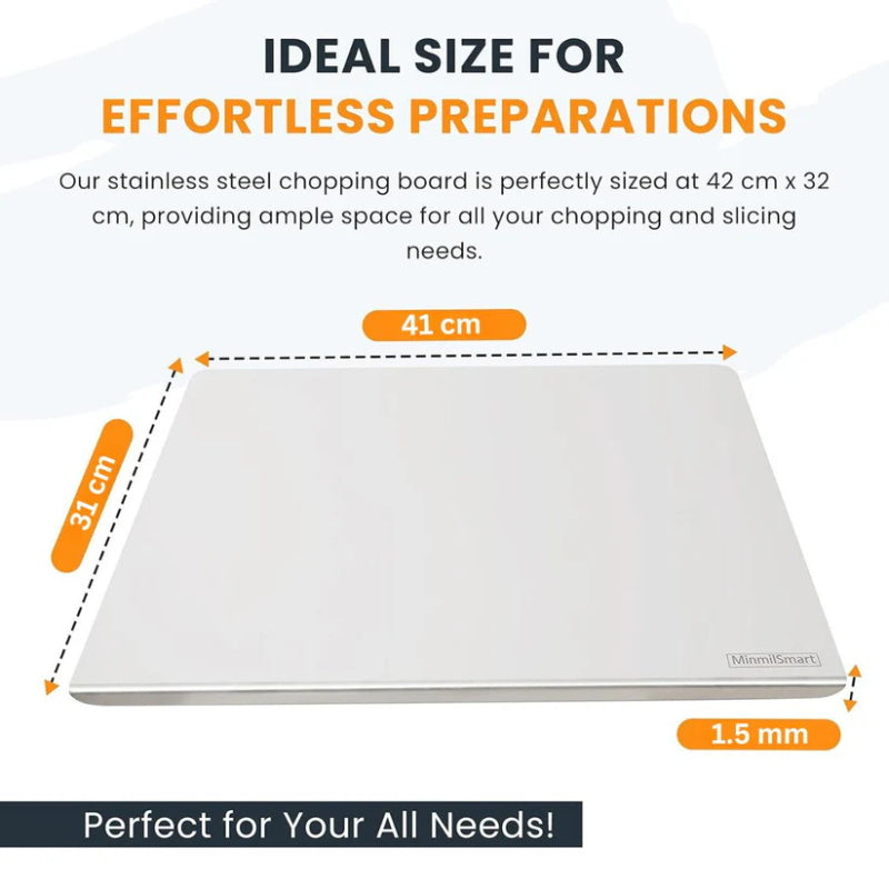 Planche à Découper en Acier Inoxydable pour Plan de Travail