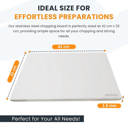 Planche à Découper en Acier Inoxydable pour Plan de Travail