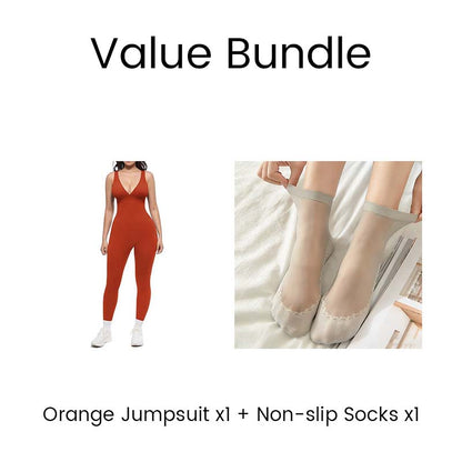 Combinaison V-Neck ultra-stretch pour fitness & yoga