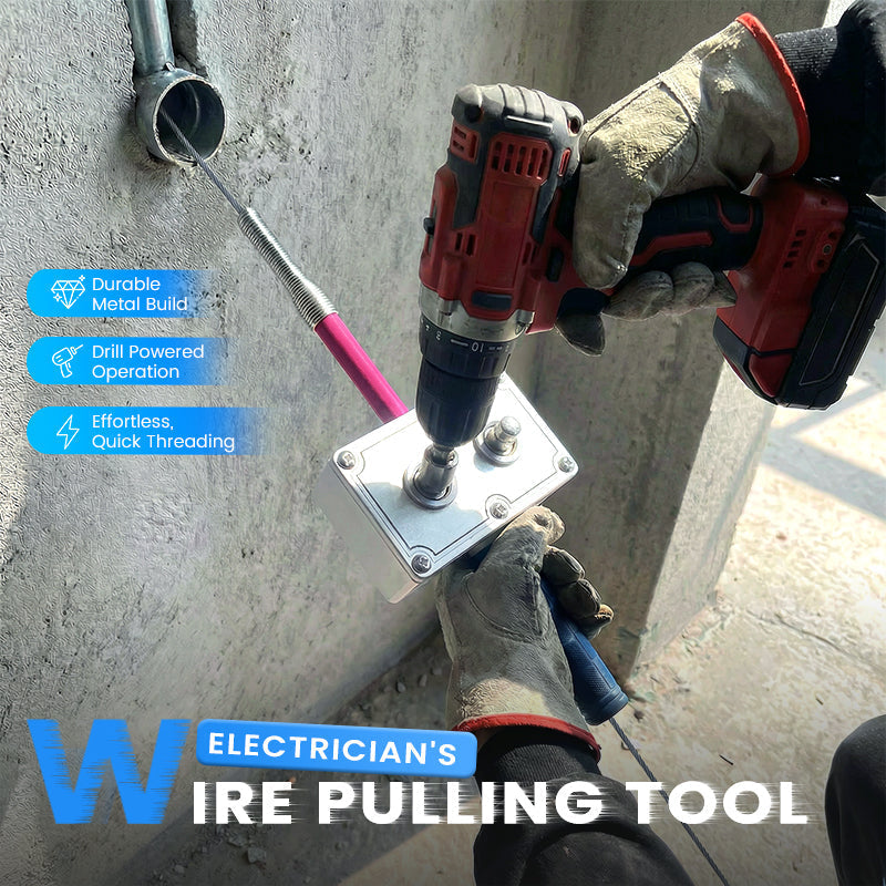 💎 50% DE RÉDUCTION ! 💎 Outil d'Assistance au Tirage de Câbles pour Électriciens – Ergonomique, Durable & Compatible avec Perceuses 🔍🛠️
