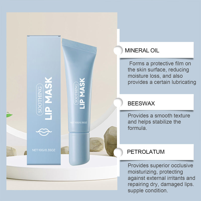 Masque à lèvres apaisant et hydratant pour lèvres sèches et gercées