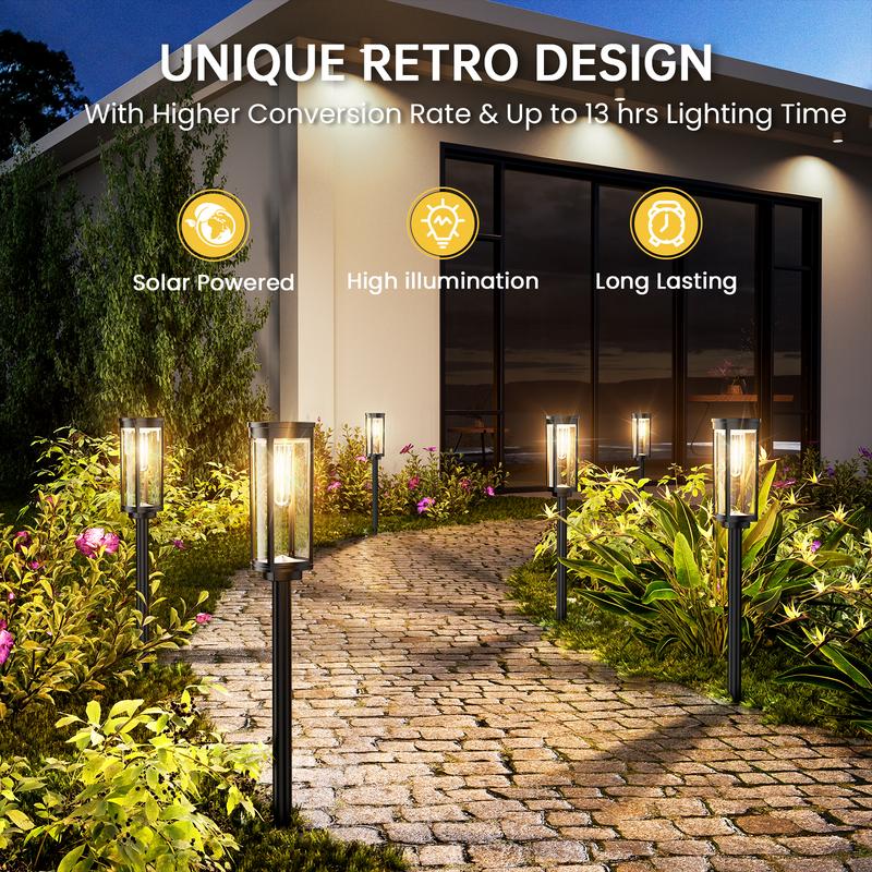 ✨NOUVEAUTÉ 2026✨💡Lampes solaires d'extérieur pour allée🔥🚀PROMO -50%🚀