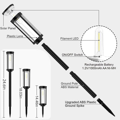 ✨NOUVEAUTÉ 2026✨💡Lampes solaires d'extérieur pour allée🔥🚀PROMO -50%🚀