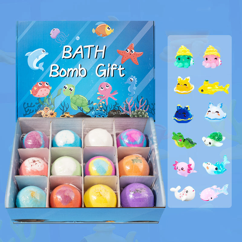 🛁 50 % DE RÉDUCTION | 🌊 Bombes de bain thème océan | 60 g x 12, pour un bain moussant et une idée cadeau amusante ✨
