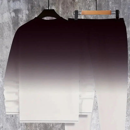 💎 60% DE RÉDUCTION ! 💎 Ensemble Survêtement Homme à Col Rond – Dégradé Tendance, Tissu Doux & Respirant 🌫️👕👖