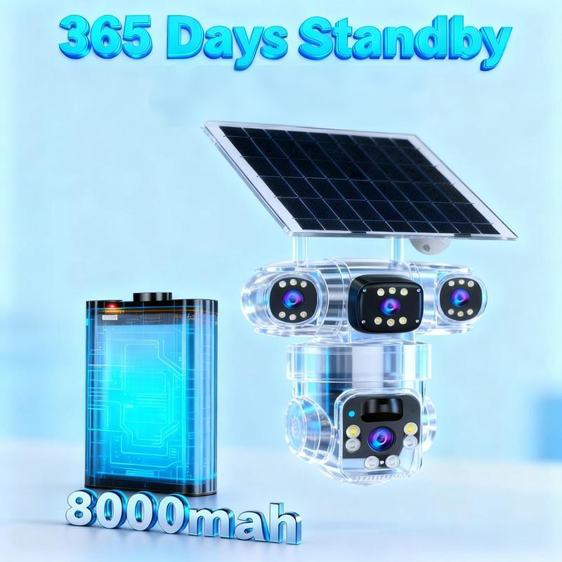 📹☀️ Offre à durée limitée : 64 % de réduction ! Caméra de sécurité extérieure Wi-Fi 6K 9 MP à triple objectif 🌳