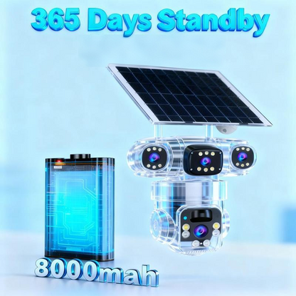 📹☀️ Offre à durée limitée : 64 % de réduction ! Caméra de sécurité extérieure Wi-Fi 6K 9 MP à triple objectif 🌳