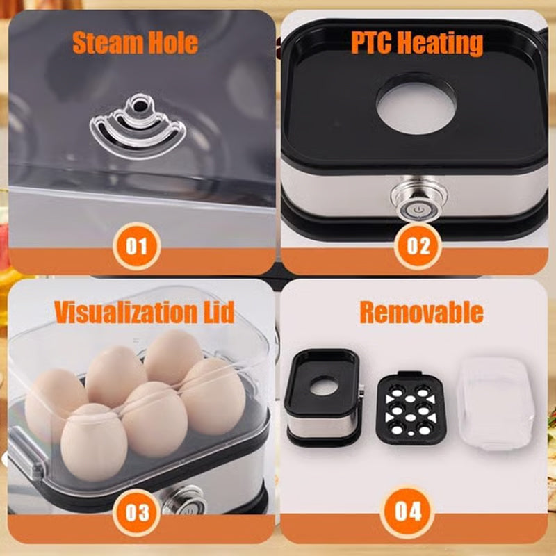 🍳Soldes Black Friday : 50 % de réduction💨 Cuiseur à œufs multifonctionnel avec couvercle transparent – Pour faire bouillir, pocher ou préparer des omelettes✨