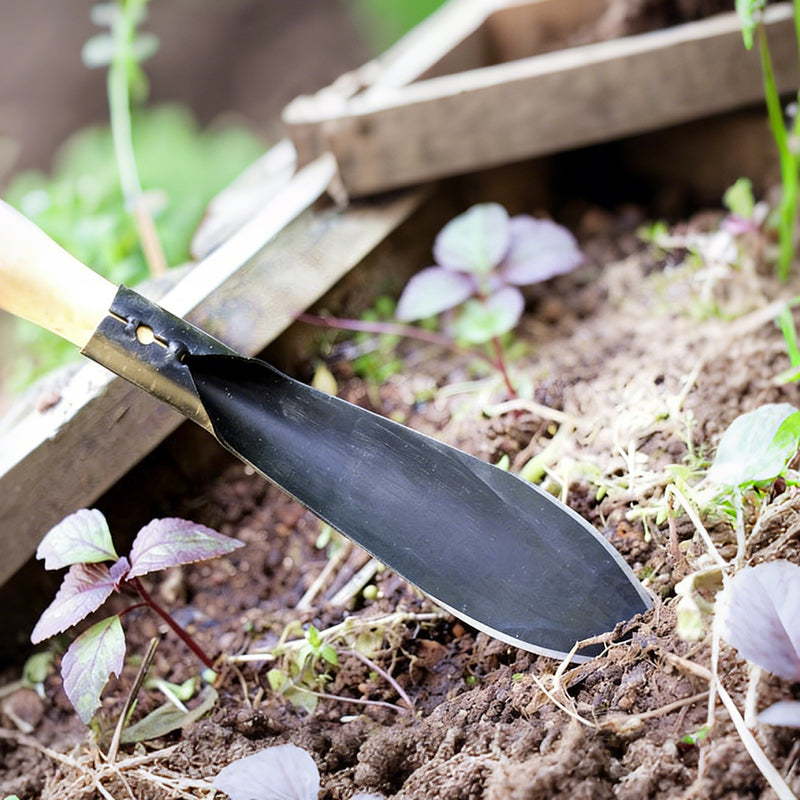 Pelle de jardin robuste avec manche en bois