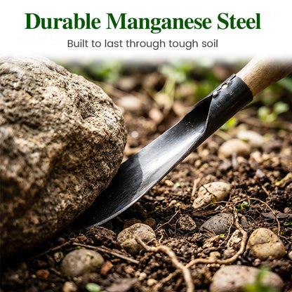Pelle de jardin robuste avec manche en bois