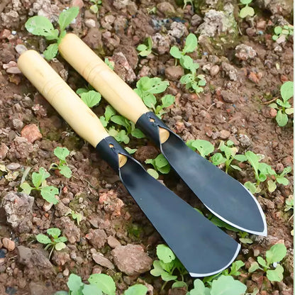 Pelle de jardin robuste avec manche en bois