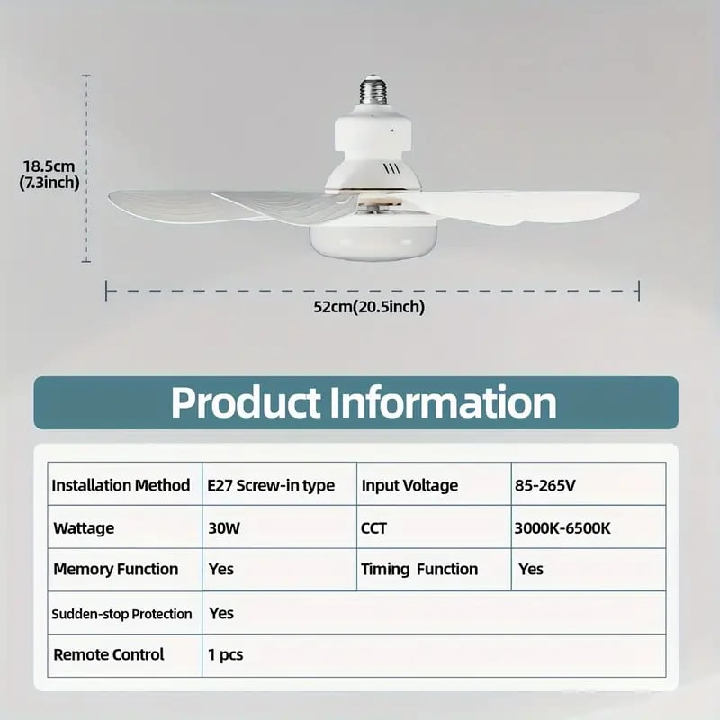 💨 54 % de réduction ! 💡 Ventilateur suspendu portable 2-en-1 avec télécommande — Idéal pour la chambre, le bureau et les voyages 🏠