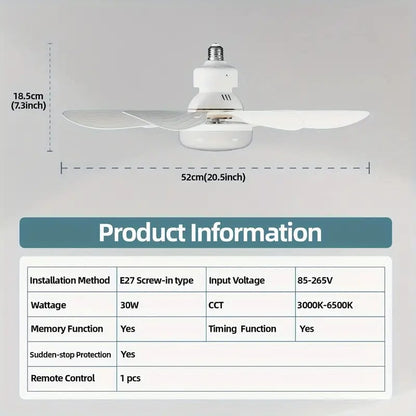 💨 54 % de réduction ! 💡 Ventilateur suspendu portable 2-en-1 avec télécommande — Idéal pour la chambre, le bureau et les voyages 🏠
