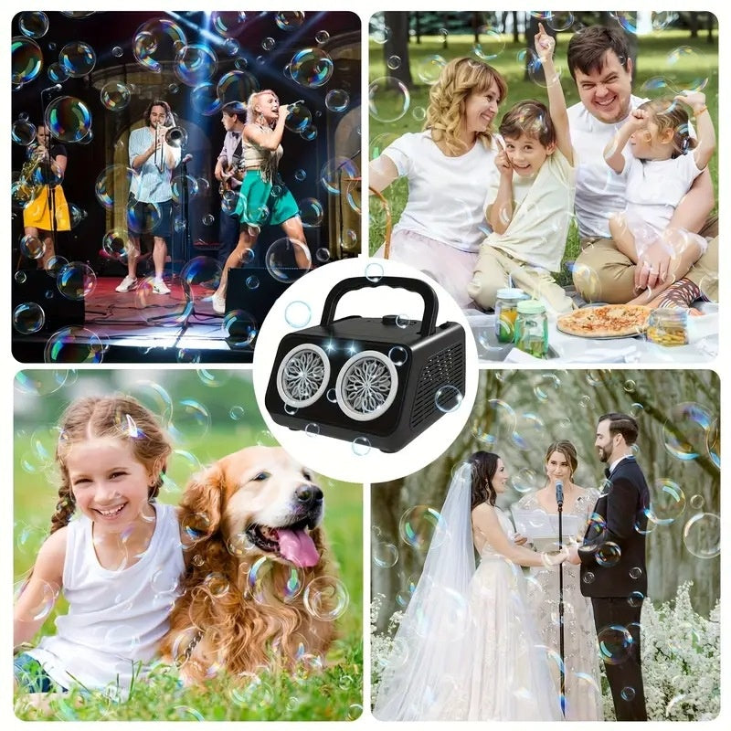 💎 -50% MACHINE À BULLES PORTABLE ! 💎 26 Trous, 2000+ Bulles/Min & Lumières Magiques pour Fêtes
