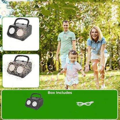 💎 -50% MACHINE À BULLES PORTABLE ! 💎 26 Trous, 2000+ Bulles/Min & Lumières Magiques pour Fêtes