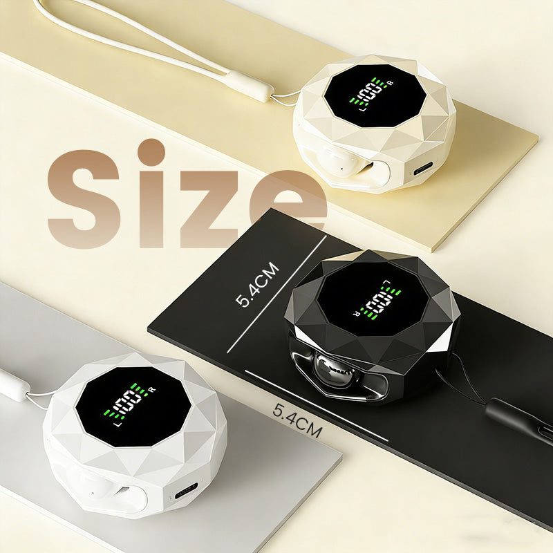 🌞 Soldes de printemps – 50 % de réduction ! 🎧 Écouteurs sans fil premium avec écran LED | Boîtier de chargement diamant unique avec cordon | Bluetooth 6.0 & basses profondes