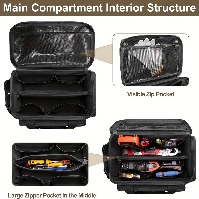 💎 -50% SUR LE SAC À OUTILS EN TOILE ! 💎 Ultra-Résistant, Grand Format 35cm & Bandoulière pour Artisan ✨