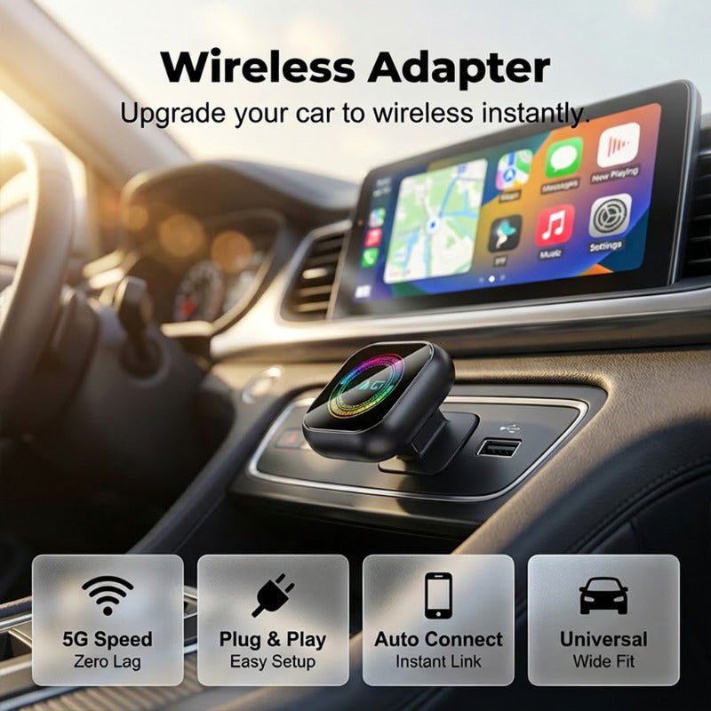 📱 -50 % MAINTENANT ! 🔥 【Branchez et roulez ! Connexion sans fil 🔥 Adaptateur sans fil 2-en-1 – iPhone & Android Auto, transformez votre voiture en cinéma intelligent en quelques secondes】