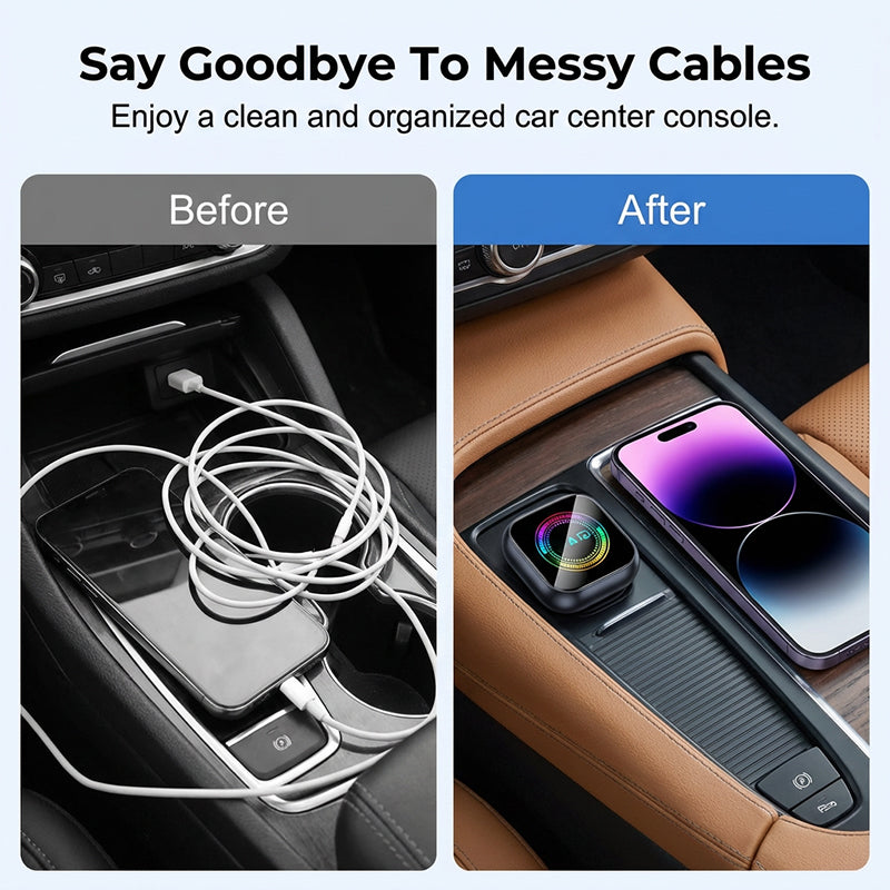 📱 -50 % MAINTENANT ! 🔥 【Branchez et roulez ! Connexion sans fil 🔥 Adaptateur sans fil 2-en-1 – iPhone & Android Auto, transformez votre voiture en cinéma intelligent en quelques secondes】
