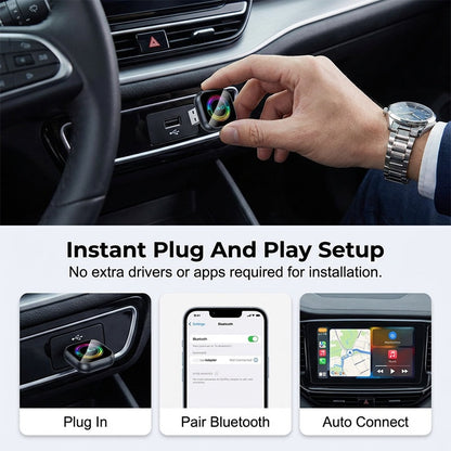 📱 -50 % MAINTENANT ! 🔥 【Branchez et roulez ! Connexion sans fil 🔥 Adaptateur sans fil 2-en-1 – iPhone & Android Auto, transformez votre voiture en cinéma intelligent en quelques secondes】