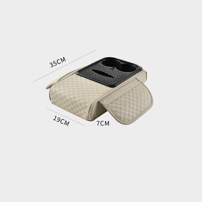 Organiseur de rangement pour accoudoir de voiture avec porte-gobelet