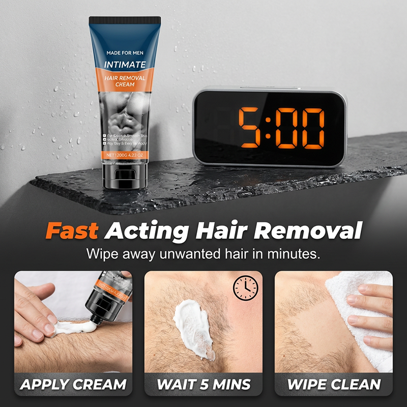 Crème dépilatoire homme pour zones intimes