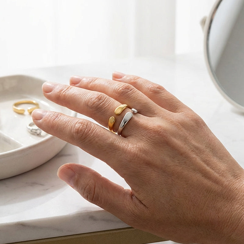 Bague simple en forme de larme – Pour une touche d’élégance