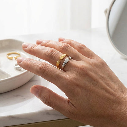 Bague simple en forme de larme – Pour une touche d’élégance
