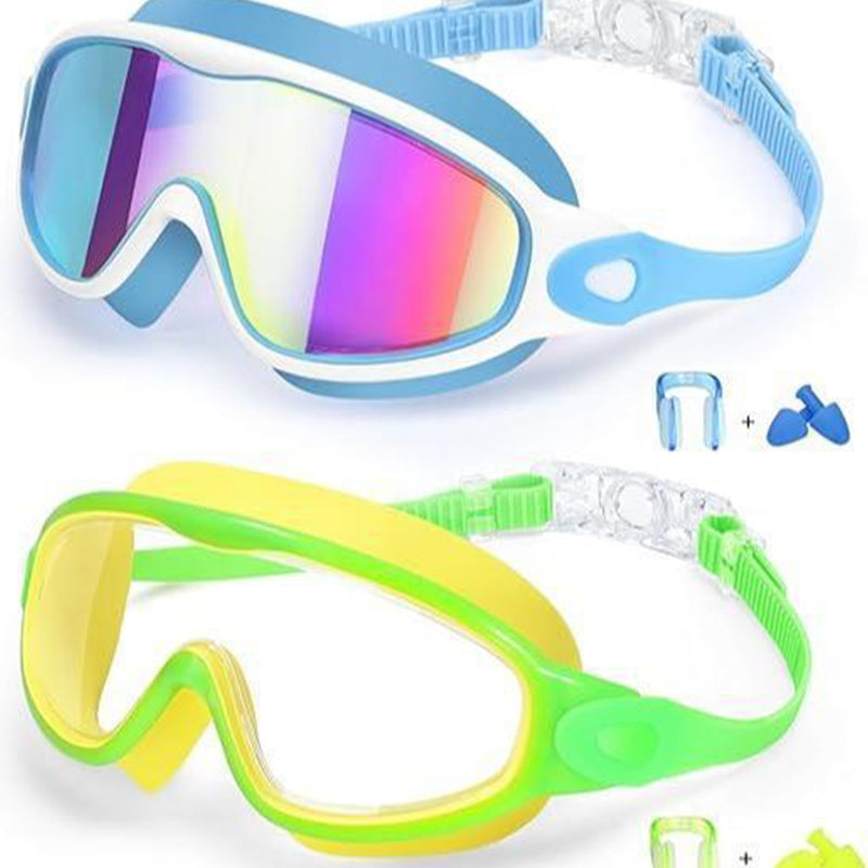 Lunettes de natation anti-buée avec bouchons d’oreilles et pince-nez