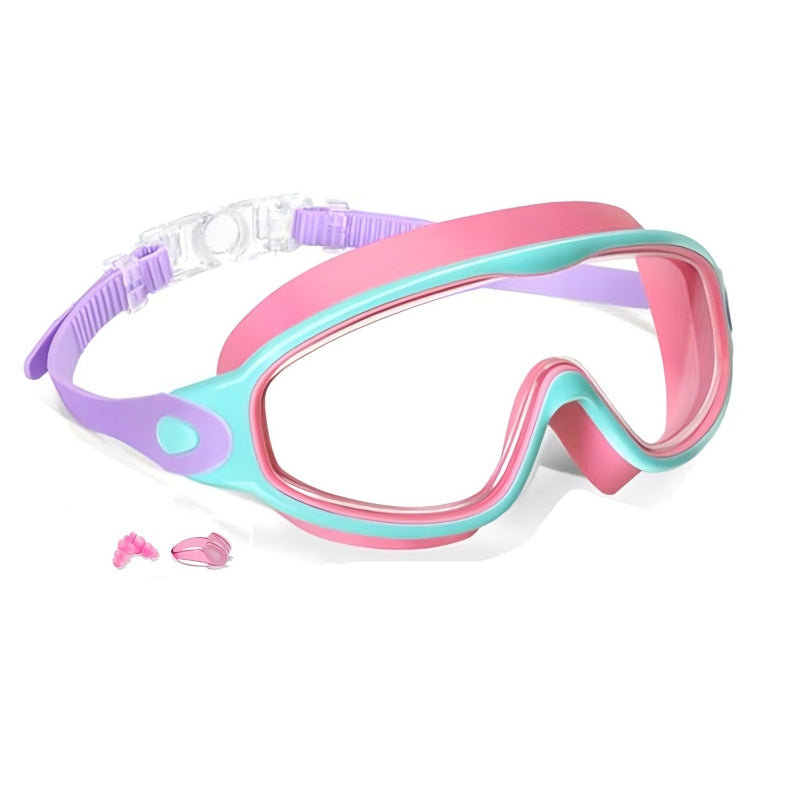 Lunettes de natation anti-buée avec bouchons d’oreilles et pince-nez