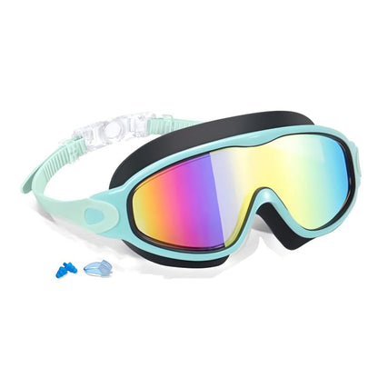 Lunettes de natation anti-buée avec bouchons d’oreilles et pince-nez