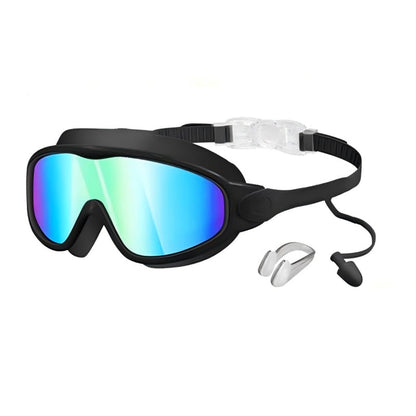 Lunettes de natation anti-buée avec bouchons d’oreilles et pince-nez