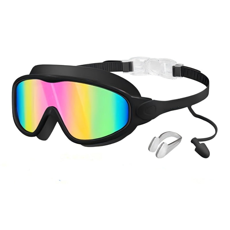 Lunettes de natation anti-buée avec bouchons d’oreilles et pince-nez
