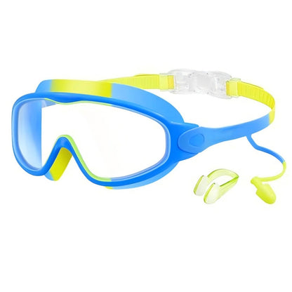 Lunettes de natation anti-buée avec bouchons d’oreilles et pince-nez