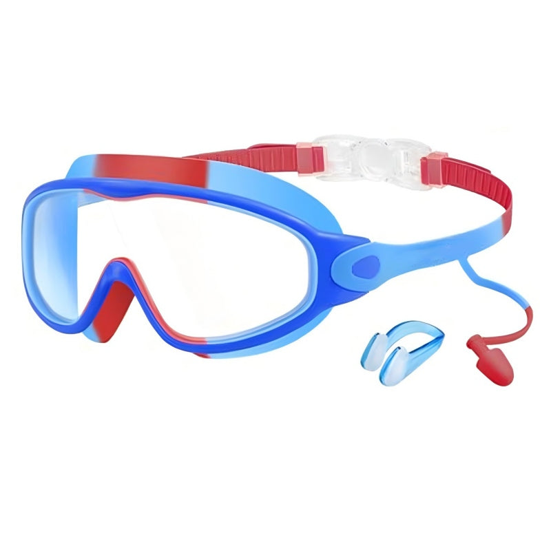 Lunettes de natation anti-buée avec bouchons d’oreilles et pince-nez