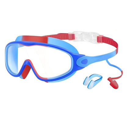 Lunettes de natation anti-buée avec bouchons d’oreilles et pince-nez
