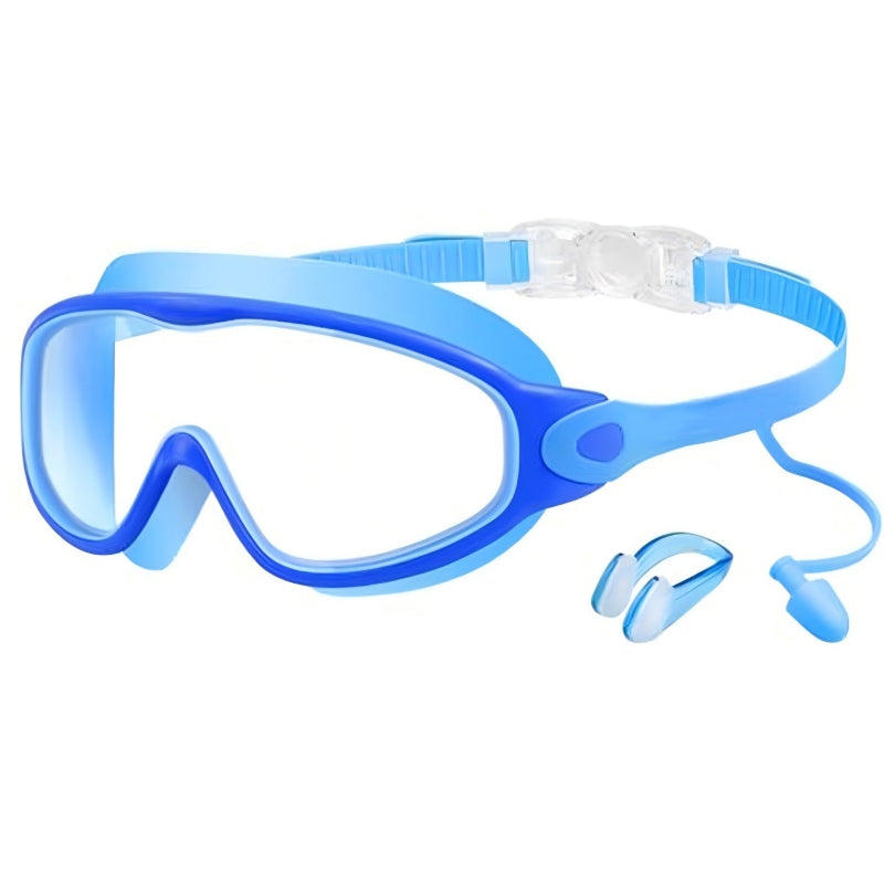 Lunettes de natation anti-buée avec bouchons d’oreilles et pince-nez
