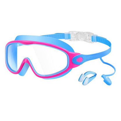 Lunettes de natation anti-buée avec bouchons d’oreilles et pince-nez