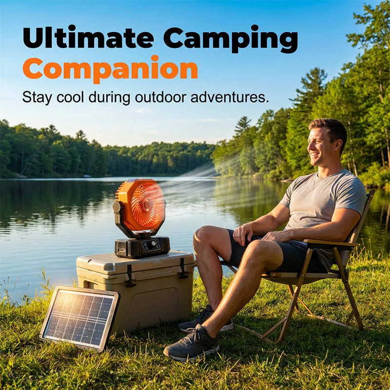 🌞 Ventilateur de camping portable brumisateur solaire – Rafraîchissez-vous partout, même hors réseau ! ⛺💨 Brumisateur rafraîchissant + oscillation large + télécommande – votre compagnon ultime pour le confort en extérieur. 🔋🌀